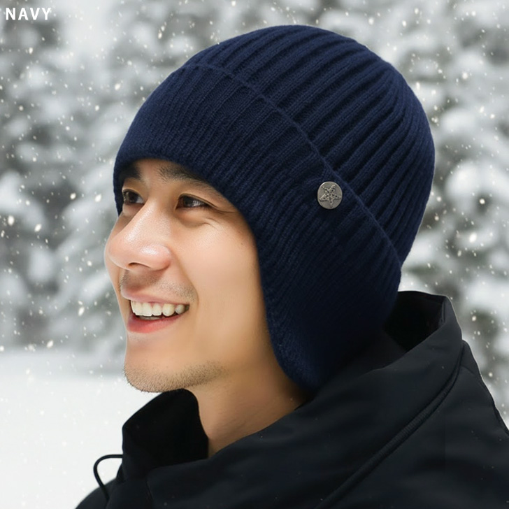 ニット帽 メンズ レディース 耳あて 防寒 耳付き 耳当て付き帽子