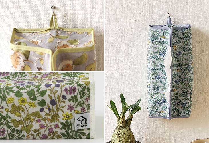 HEMING'S tente テンテ ティッシュボックスカバー BOTANICAL