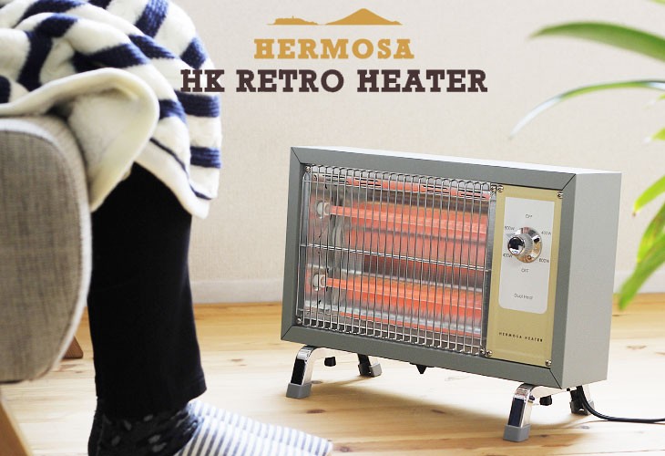 HERMOSA・ハモサ HK RETRO HEATER レトロヒーター M（石英ヒーター 電気ストーブ クラシック シンプル）