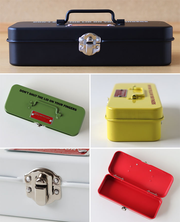 マーキュリー ブリキミニツールボックス（筆箱 ペンケース 道具箱