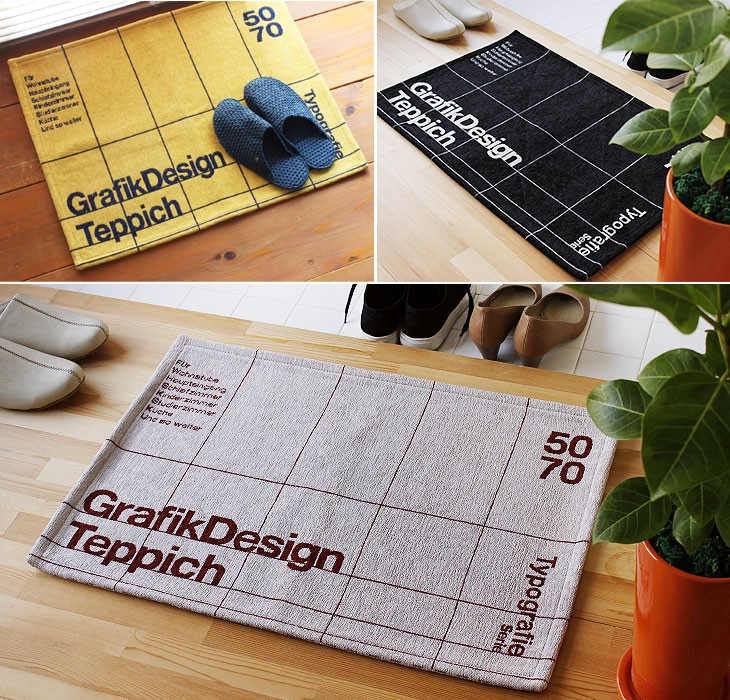 TYPOGRAPHY GRID RUG タイポグラフ グリッド ラグ 50×70（BRID 玄関マット 手洗いOK 床暖房 ホットカーペット  滑り止め） : 32988 : エフシーインテリア - 通販 - Yahoo!ショッピング