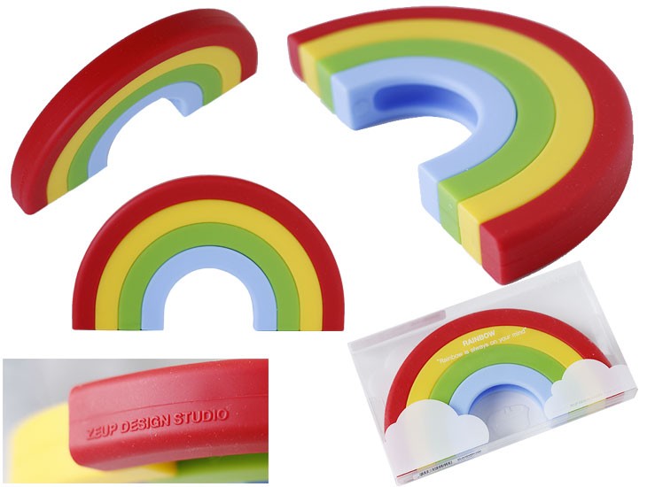 ZEUP RAINBOW 鍋敷き（なべしき にじ 虹 ユニーク かわいい シリコン