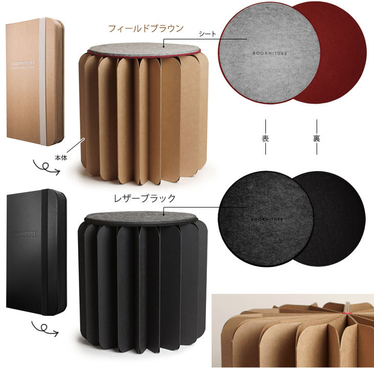 BOOKNITURE ブックニチュア（スツール オットマン テーブル 本型