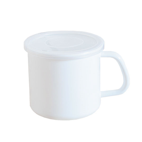 野田琺瑯 ホワイトシリーズ 持ち手付ストッカー シール蓋付（ほうろう 保存容器 角型 丸型） | 野田琺瑯 | 01