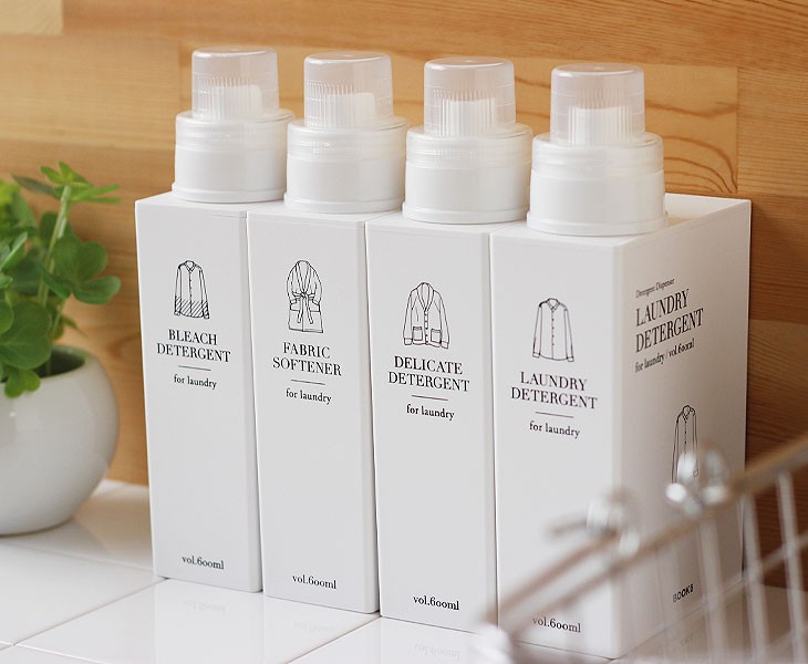 So Q Style Books ハンドブック 洗濯洗剤用詰め替えボトル 600ml 液体洗剤 容器 白 柔軟剤 漂白剤 オシャレ ソープ リフィル エフシーインテリア 通販 Yahoo ショッピング