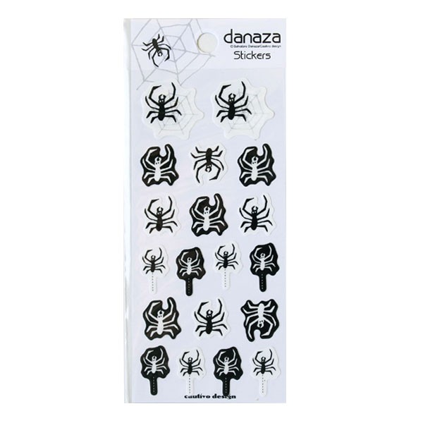 danazaステッカー（クモ ガイコツ コウモリ ネコ シール 手紙 カード ラッピング プレゼント）｜fci｜02