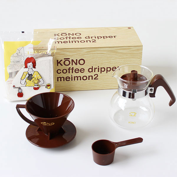 KONO（コーノ） KONO式名門ドリッパー2人用セット カラーハンドル