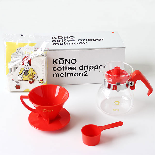 KONO（コーノ） KONO式名門ドリッパー2人用セット カラーハンドル