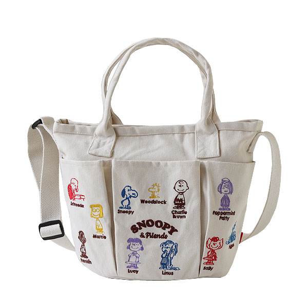 ルートート デリ ポケッツ ピーナッツ（スヌーピー SNOOPY PEANUTS カバン コットンバッグ サブバッグ ランチバッグ） | ROOTOTE | 01