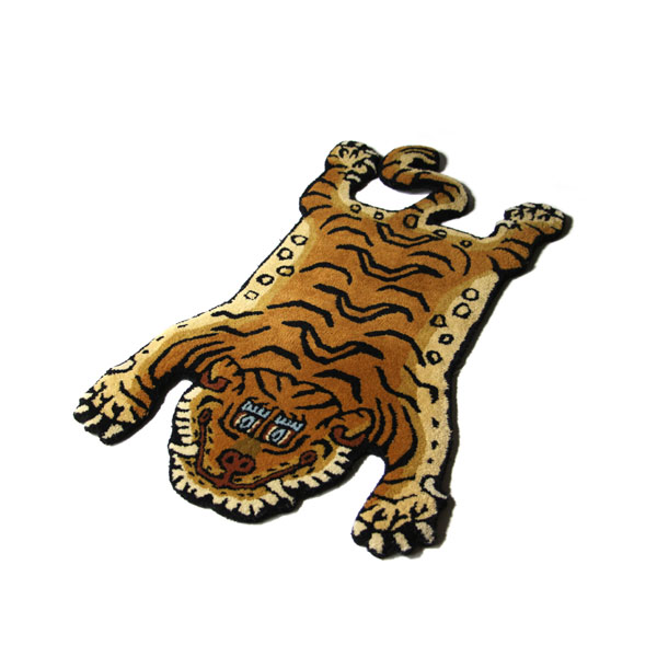 ヴィンテージ トライバルラグチベット絨毯　tiger picture rug DETAIL（ディテール） Tibetan Tiger Rug チベタンタイガーラグ（玄関