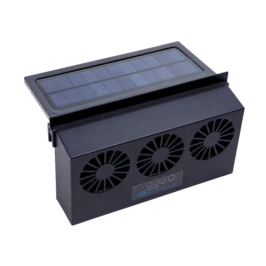 2個セット 車 換気扇 USB充電 ソーラー充電 サーキュレーター 換気ファン 車内排気 車用換気扇 排熱 換気 空気循環 扇風機 温度上昇防止 車用品 TORIPGAN |  | 01