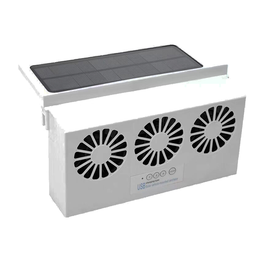 2個セット 車 換気扇 USB充電 ソーラー充電 サーキュレーター 換気ファン 車内排気 車用換気扇 排熱 換気 空気循環 扇風機 温度上昇防止 車用品 TORIPGAN |  | 02