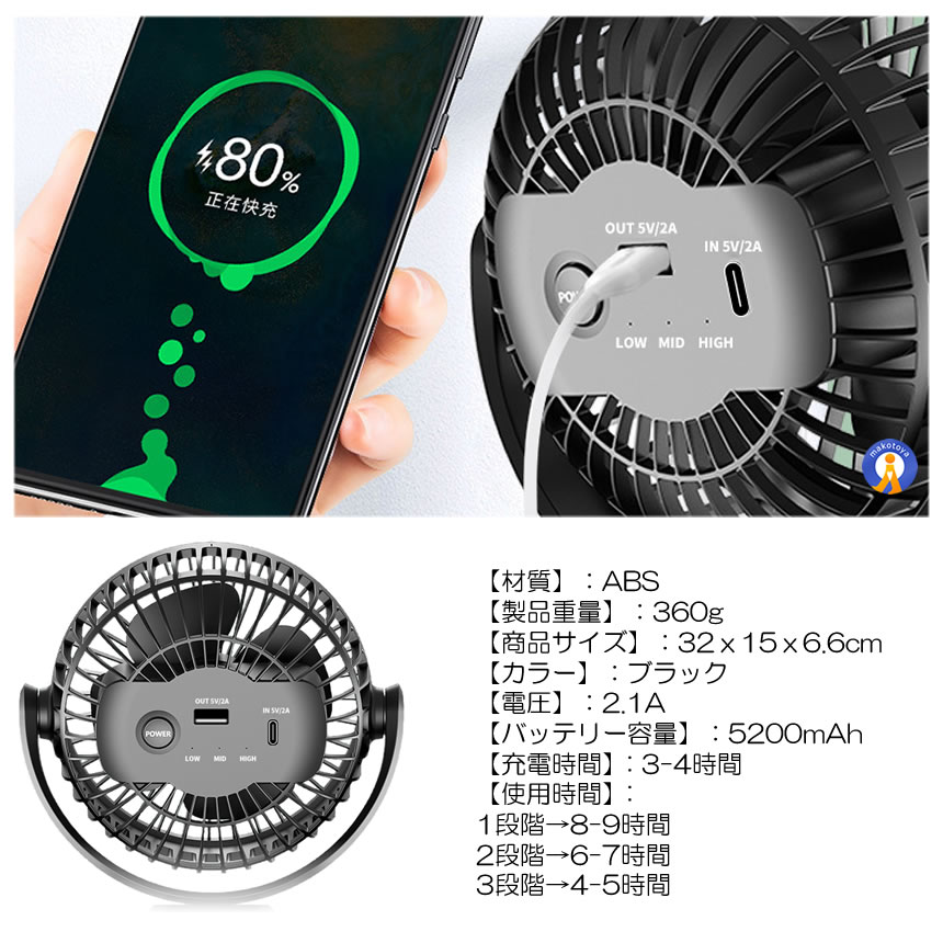 2個セット ベビーカー 扇風機 卓上扇風機 ハンディファン 携帯扇風機 5000mAh ミニ扇風機 USB扇風機 TAKOCOOLA 爆買 |  | 09