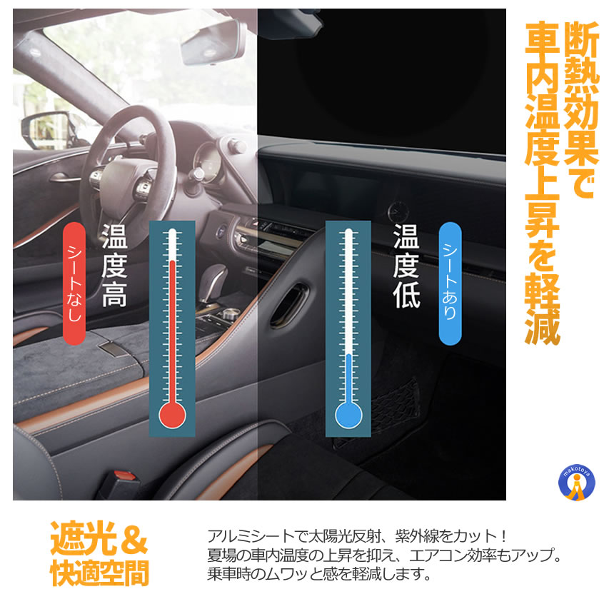 車用サンシェード 6点セット 窓用日よけ UVカット 紫外線対策