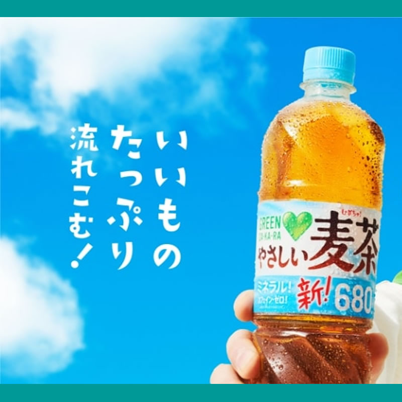 麦茶 グリーンダカラやさしい麦茶 680ml 48本【24本×2ケース】ペットボトル お茶 GREEN DA・KA・RA ノンカフェイン サントリー  まとめ買い 送料無料