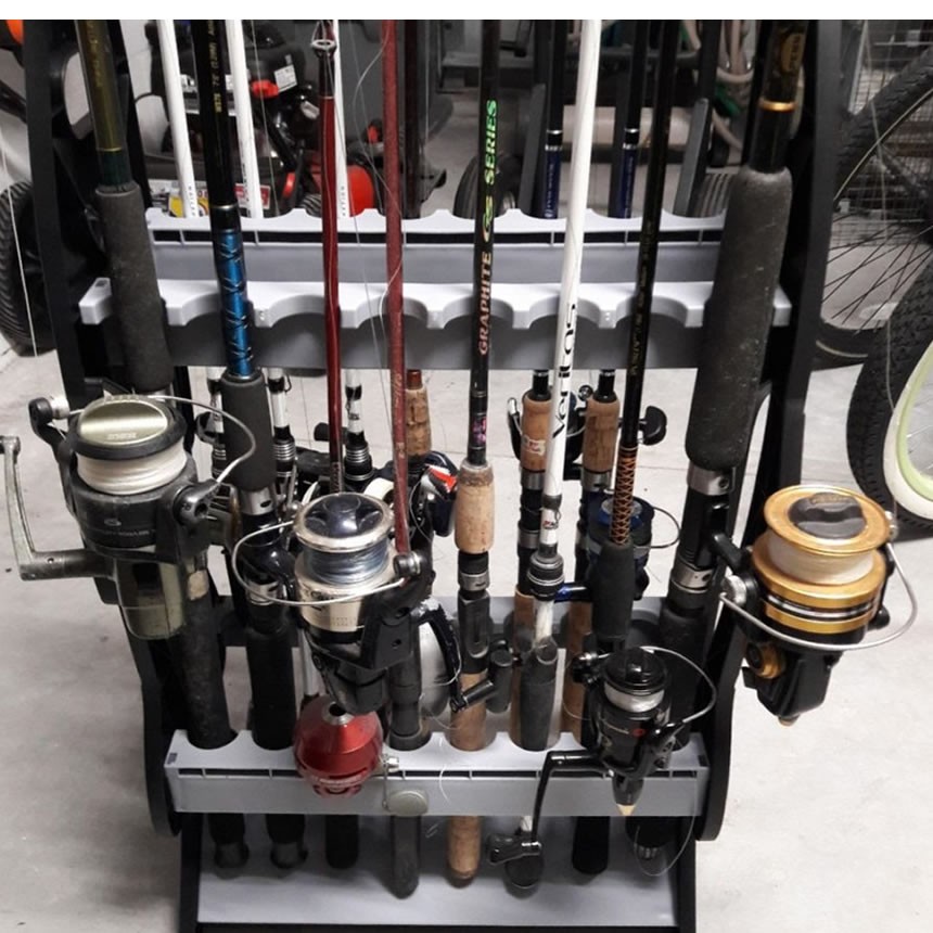 ロッドスタンド 16本収納 ロッドホルダー 釣り 竿 アウトドア 釣り用品