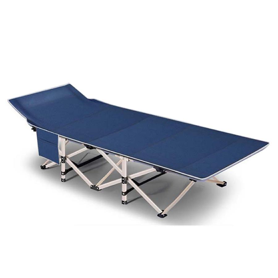 持ち歩きベッド ブルー 折りたたみベッド コンパクト 軽量 シングル