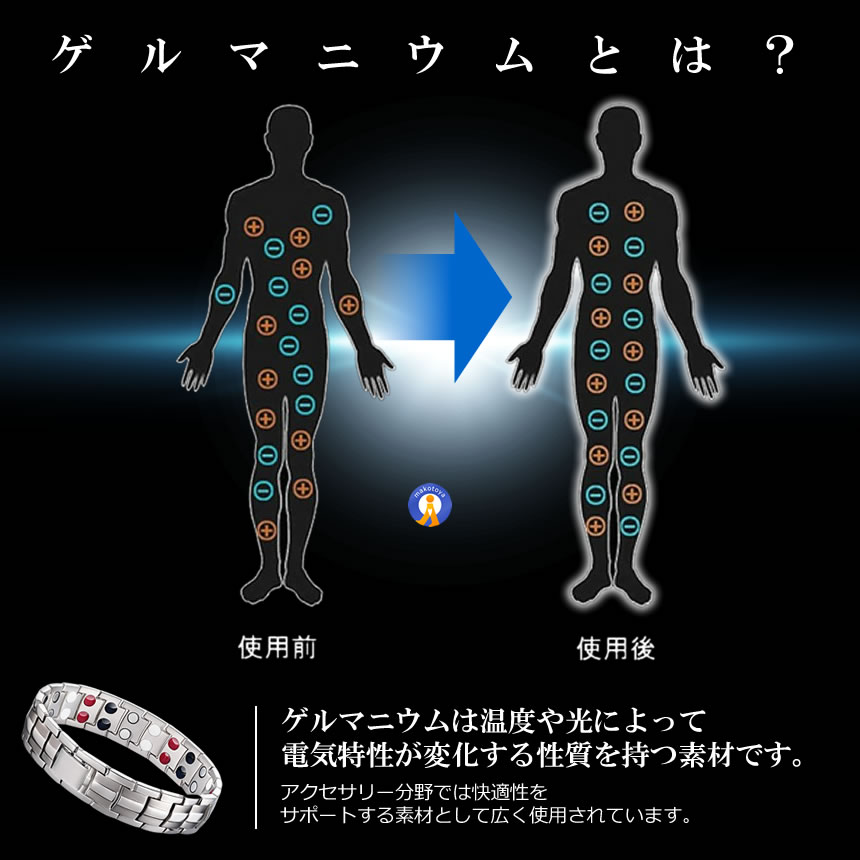 2個セット ゲルマニウムブレスレット シルバー...の詳細画像5