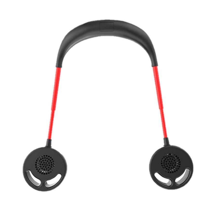 5個セット ネックファン レッド 小型 軽量 充電式 風量調節 熱中症対策