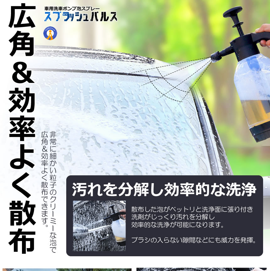 洗車 ハンディ 高圧洗浄機 泡 噴霧器 手動式 泡洗車 洗浄器 高圧