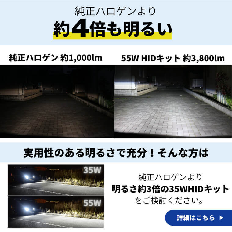 h4 hid キット 55w HID ハロゲン hid h4 hi lo ヘッドライト hidキット