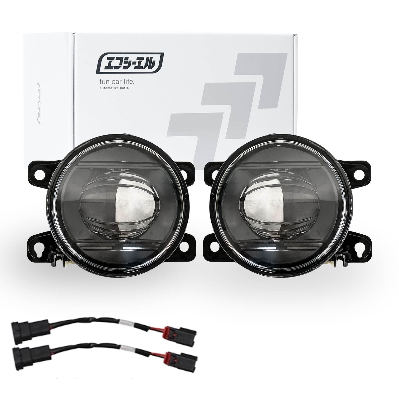 フォグランプ ユニット レンズ 後付け 純正led 交換 クリア 汎用 補修用 トヨタ 日産 スズキ 三菱 ダイハツ ホンダ | fcl. | 04