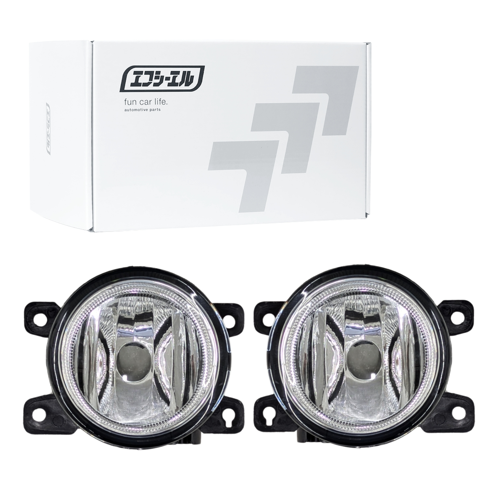フォグランプ ユニット レンズ 後付け 純正led 交換 クリア 汎用 補修用 トヨタ 日産 スズキ 三菱 ダイハツ ホンダ | fcl. | 03