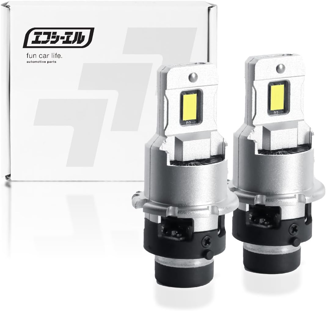 d2s d2r d4s d4r led ヘッドライト ポン付け 純正hid 交換 led化 ledバルブ d1s d3s 車検対応 ホワイト 12v  2個1セット fcl エフシーエル 配線なし バルブ交換