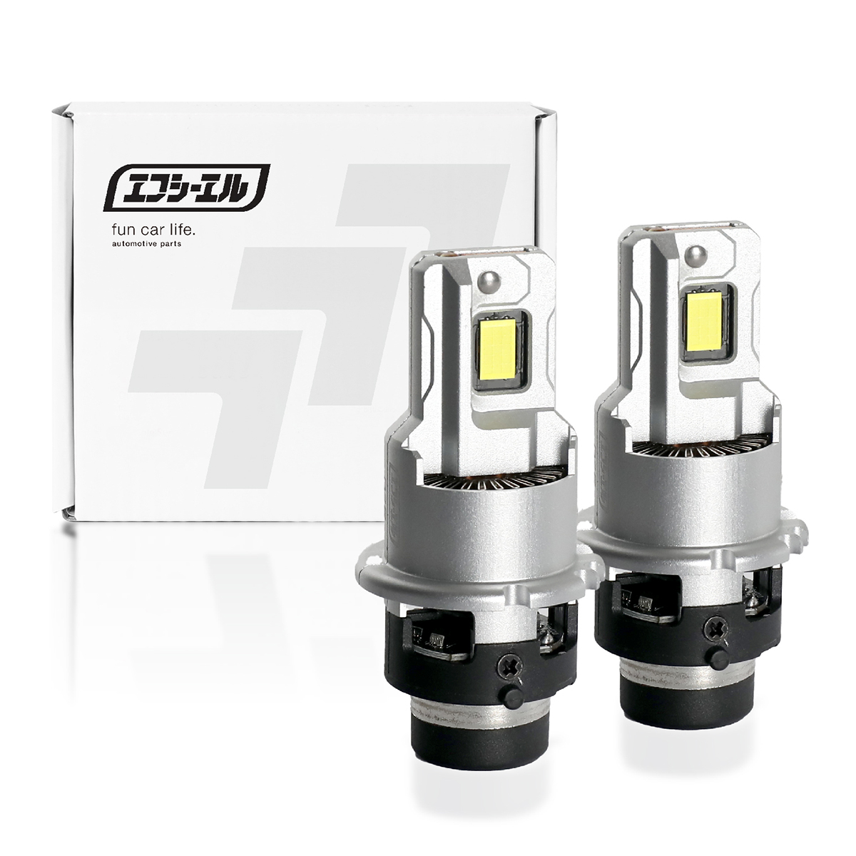 d2s d2r d4s d4r led ヘッドライト ポン付け 純正hid 交換 led化 ledバルブ d1s d3s 車検対応 ホワイト 12v  2個1セット fcl エフシーエル 配線なし バルブ交換