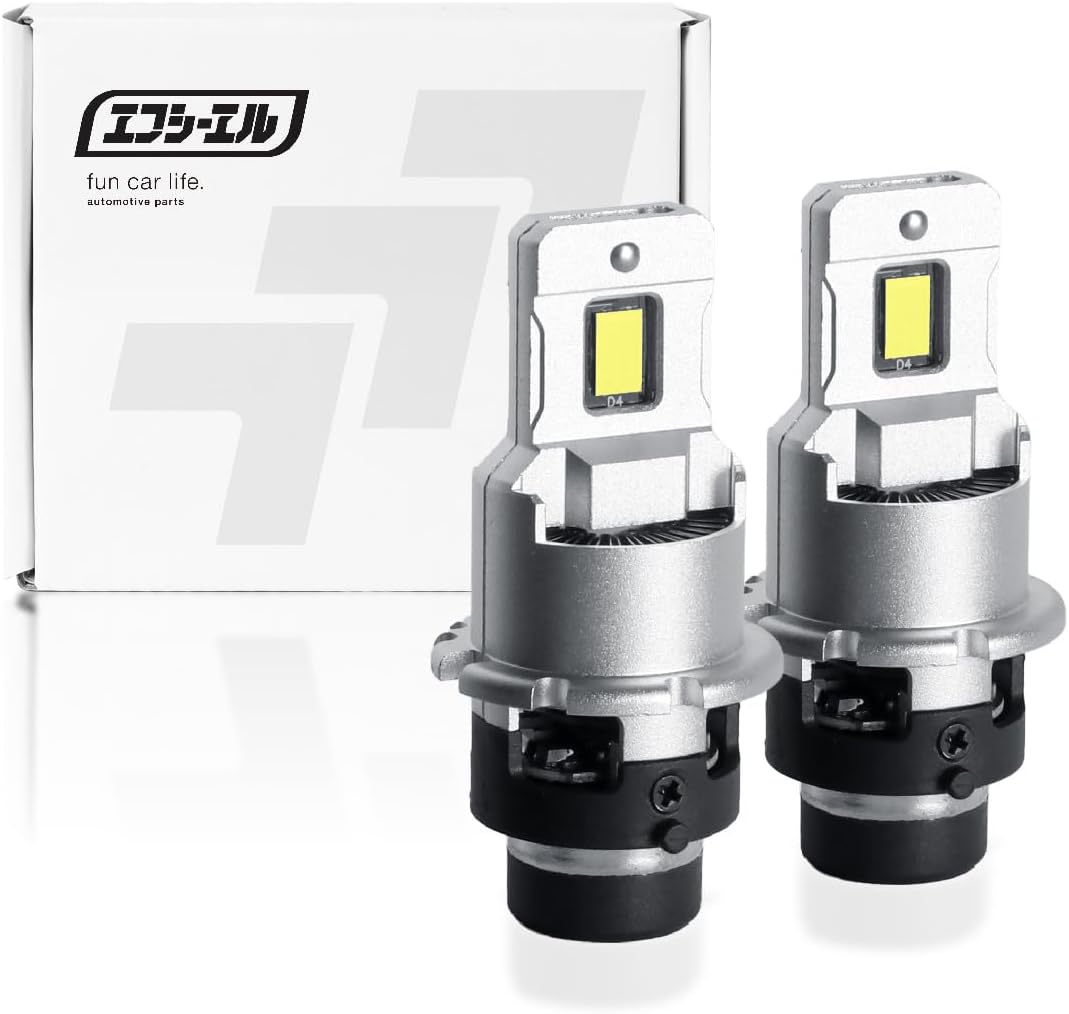 d2s d2r d4s d4r led ヘッドライト ポン付け 純正hid 交換 led化 ledバルブ d1s d3s 車検対応 ホワイト 12v  2個1セット fcl エフシーエル 配線なし バルブ交換