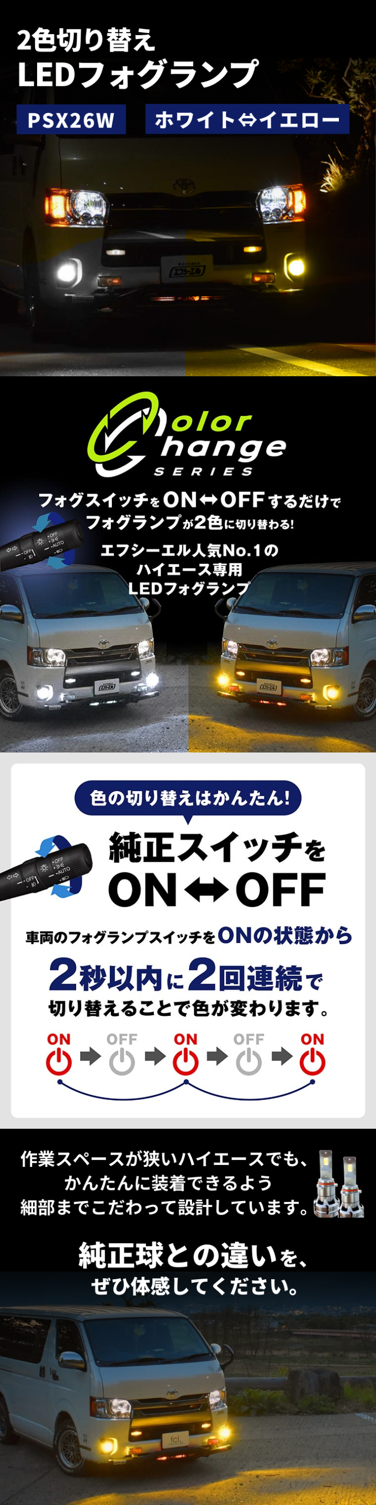 fcl. ハイエーステールランプ ハイエース200系 テールランプ led