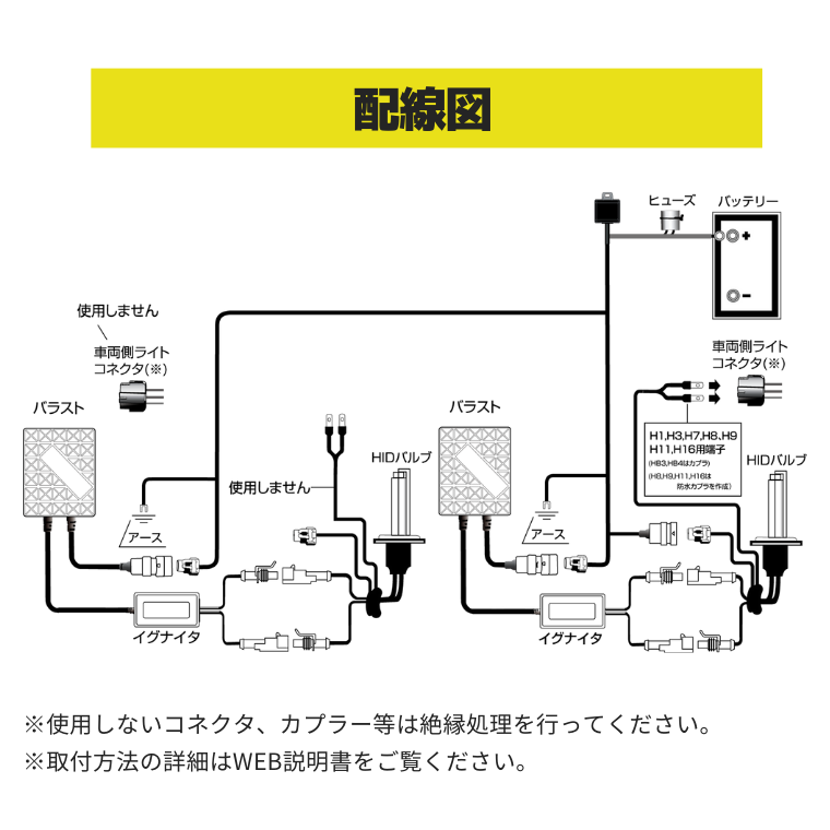 hidキット シングル 配線図