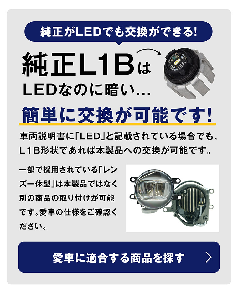 愛車に適合するLEDフォグランプを探す