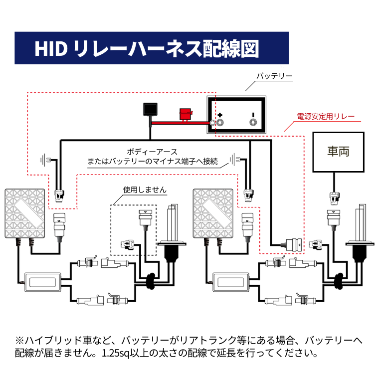 HIDキット配線図