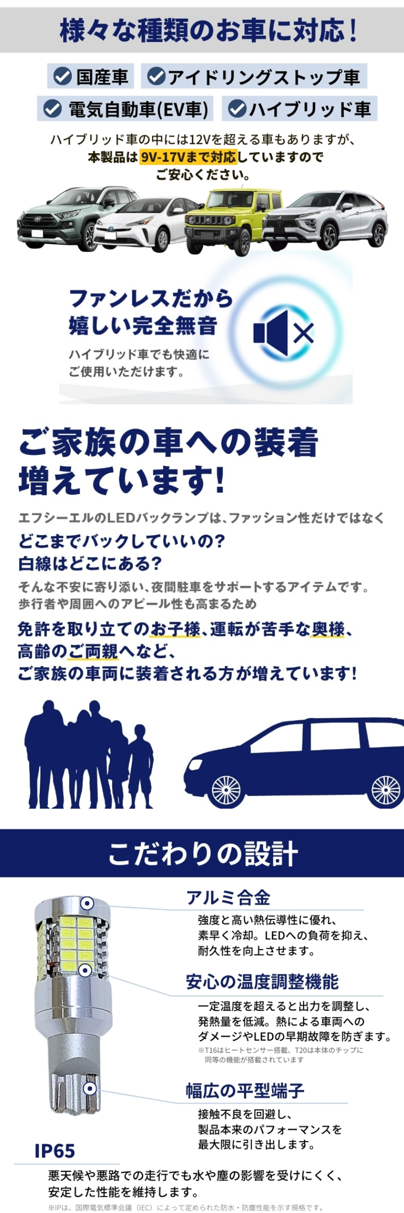 電気自動車ハイブリッド車にも対応 アルミ合金 温度調整機能 IPF65 こだわり設計