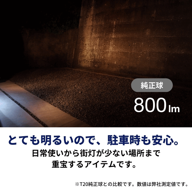 駐車時も安心 4400lm