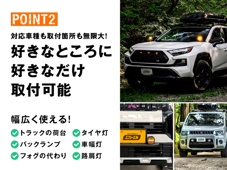 fcl. led ワークライト 作業灯 着せ替えカバー セット 補助灯 防水