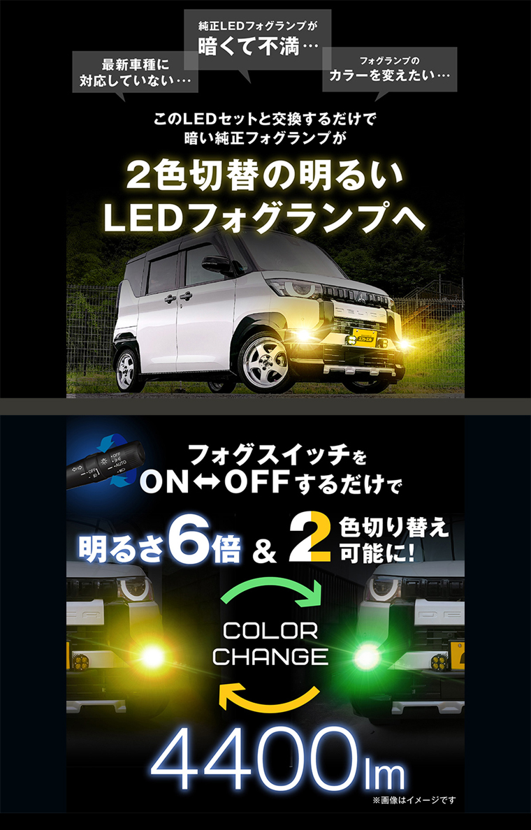 L1Bフォグランプ2色切替レンズセット