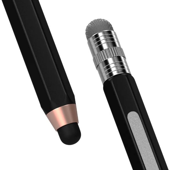 タッチペン 鉛筆型タッチペン スタイラスペン スマホ スマートフォン タブレット iPad iPhone android 対応 多機種対応 シリコンタイプ 導電繊維タイプ 2way｜fconnect-store｜03