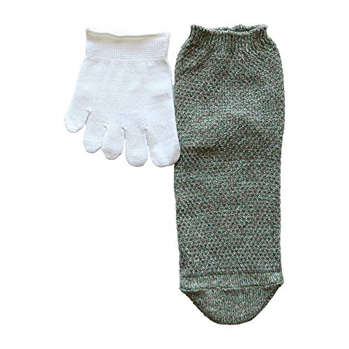 冷えとり 靴下 シルク 綿 鹿の子編み レディース 女性用 くつした 2足セット 冷えとり 暖かい あったか靴下  絹屋 日本製 ギフト | 絹屋 | 04