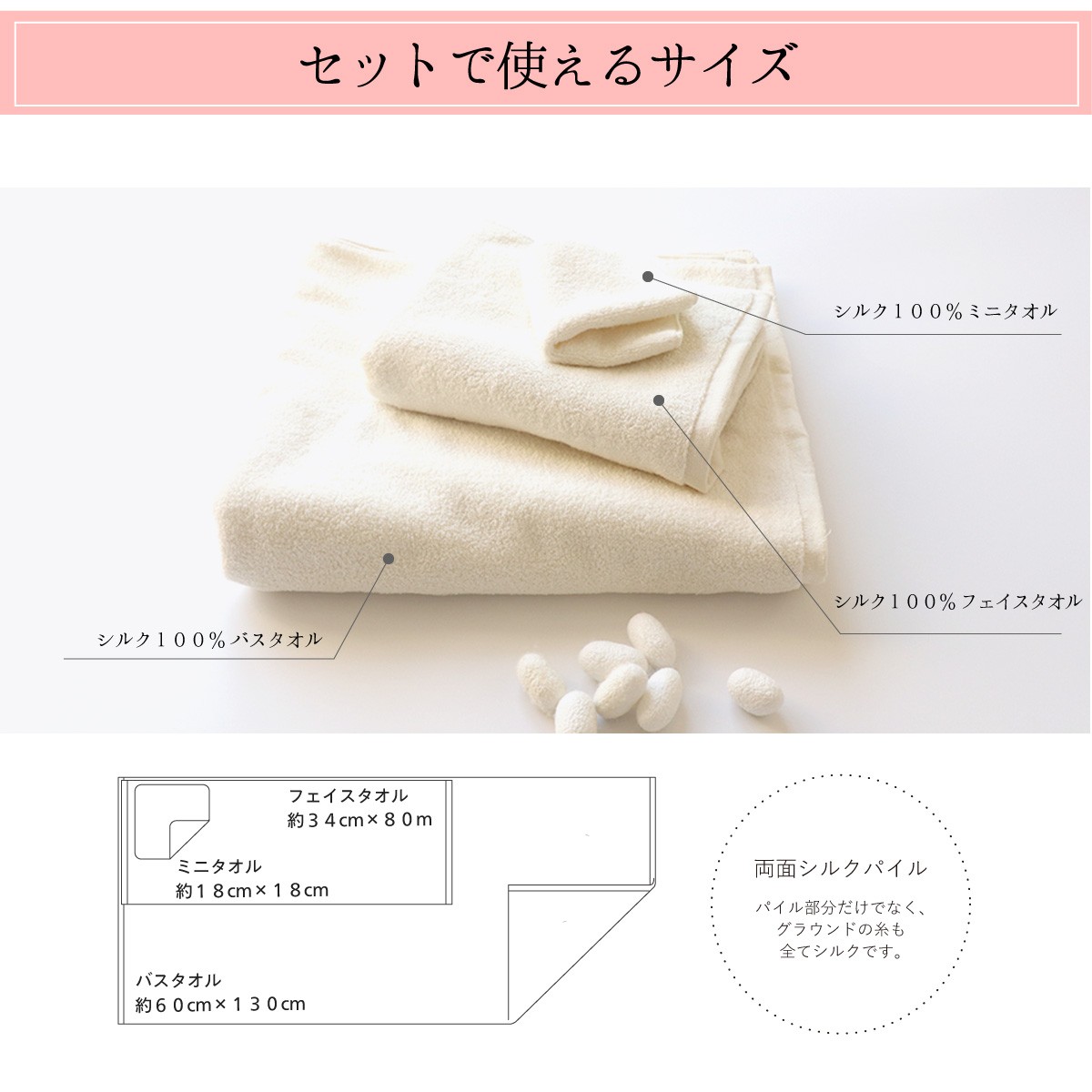 送料無料 シルク 100％ フェイスタオル セリシン 綿 美容 コスメ 保湿 高品質 高級 絹屋 日本製 ギフト プレゼント : DAIGO - 通販  - Yahoo!ショッピング