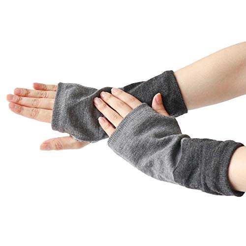 指なし アームウォーマー ２重編み 内側シルク ウール混 レディース 女性用 冷えとり 暖かい 手袋...