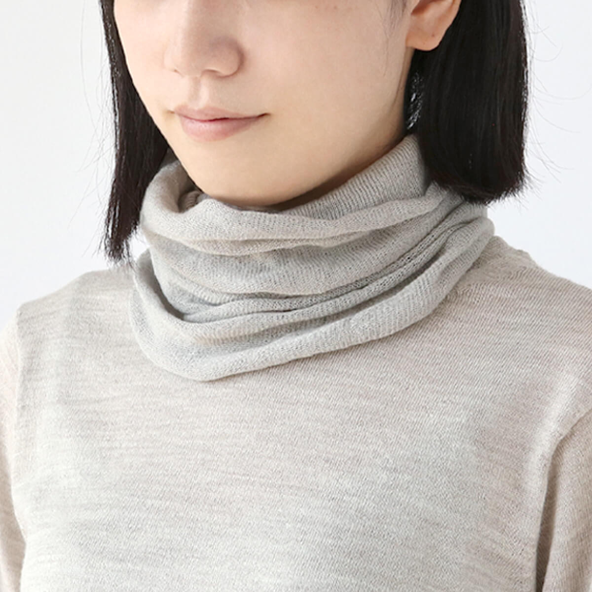ネックウォーマー レディース  極暖 シルク スヌード  薄手 マフラー 温活 日本製 | 絹屋 | 01