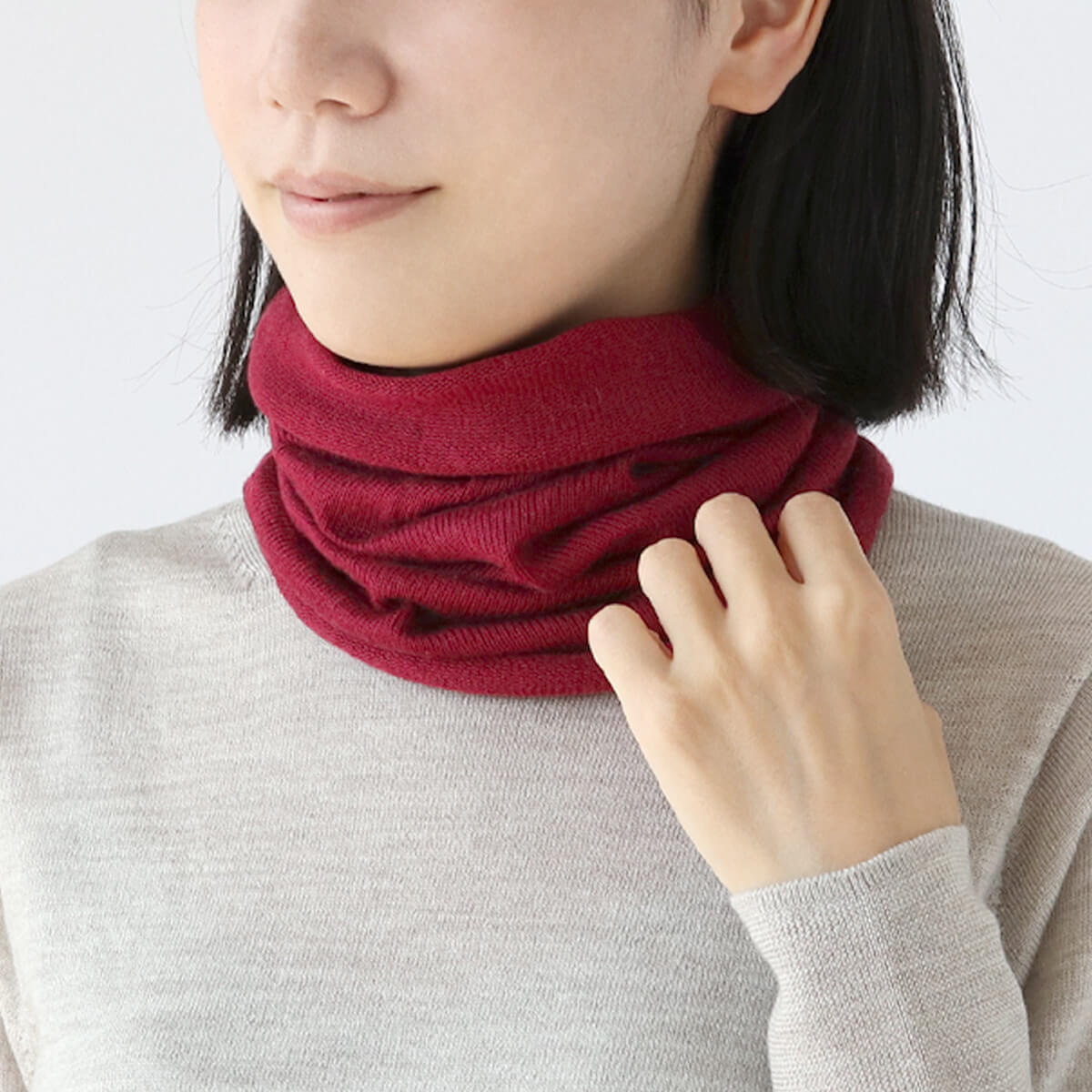 ネックウォーマー レディース  極暖 シルク スヌード  薄手 マフラー 温活 日本製 | 絹屋 | 04