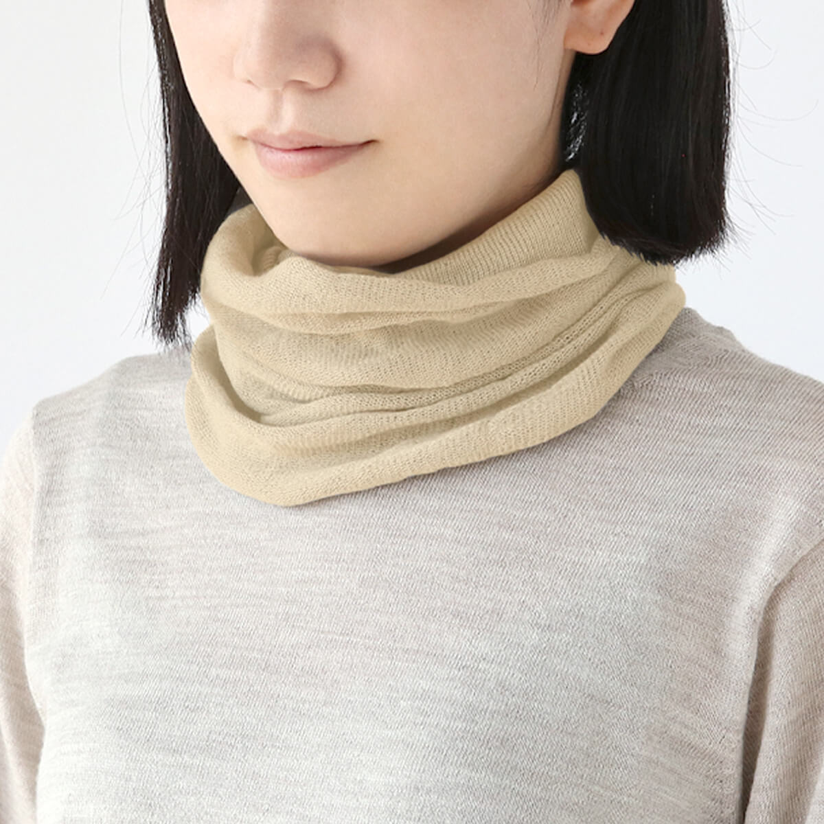 ネックウォーマー レディース  極暖 シルク スヌード  薄手 マフラー 温活 日本製 | 絹屋 | 06