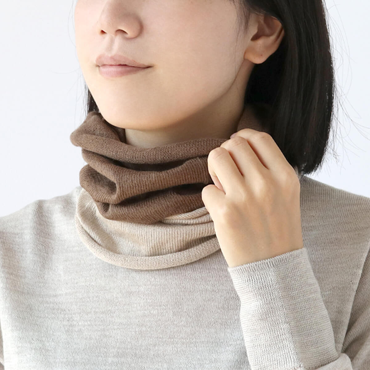 ネックウォーマー レディース  極暖 シルク スヌード  薄手 マフラー 温活 日本製 | 絹屋 | 09