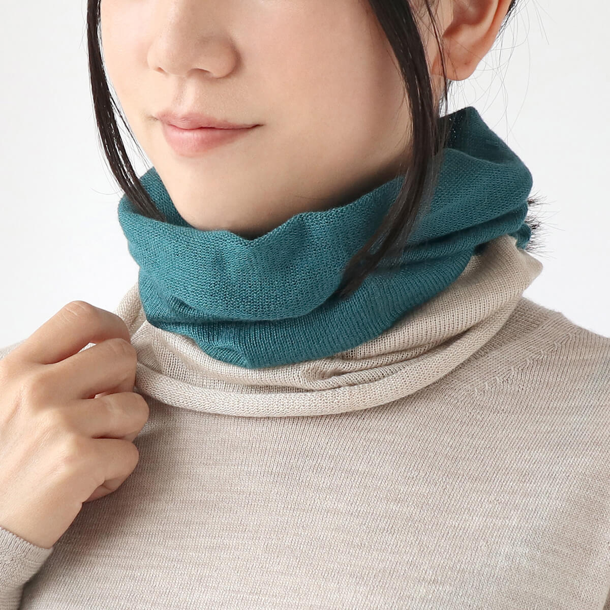 ネックウォーマー レディース  極暖 シルク スヌード  薄手 マフラー 温活 日本製 | 絹屋 | 12