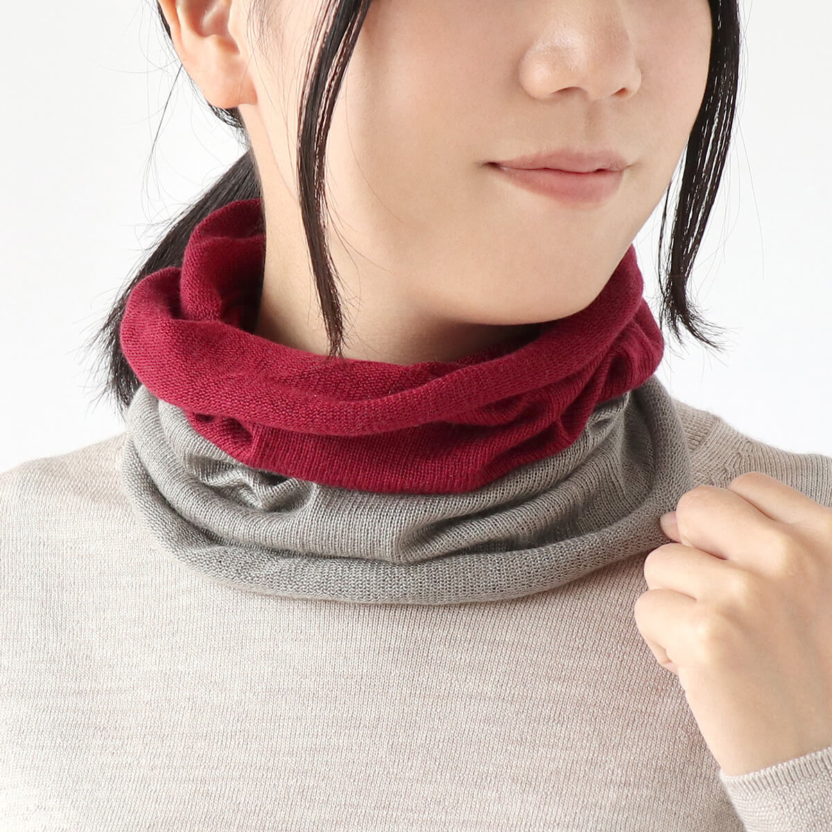 ネックウォーマー レディース  極暖 シルク スヌード  薄手 マフラー 温活 日本製 | 絹屋 | 13
