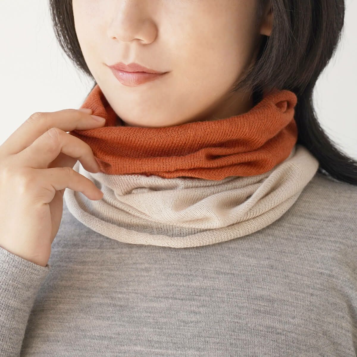 ネックウォーマー レディース  極暖 シルク スヌード  薄手 マフラー 温活 日本製 | 絹屋 | 14