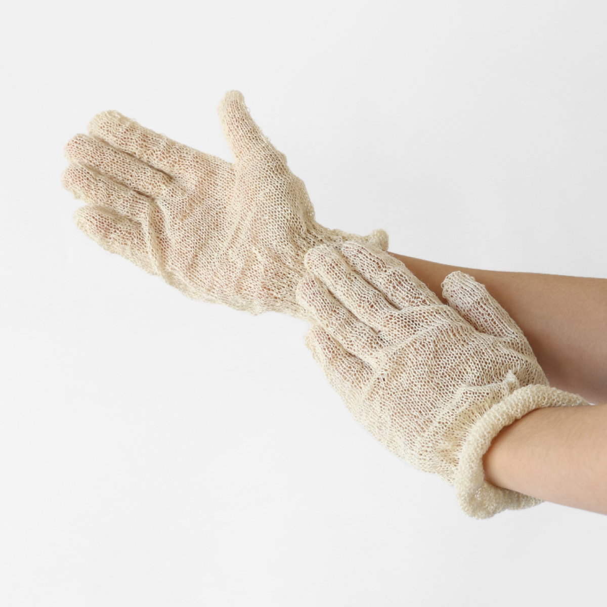 絹屋 絹 保湿 平巻 手袋 セリシン シルク ハンドケア ボディケア